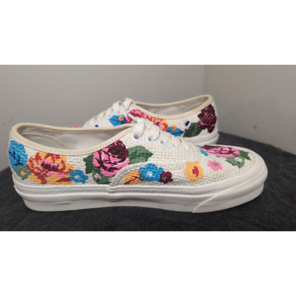Vans Authentic 44 DX Anaheim Factory Needlepoint Floral Woven Sneaker - Picture 7 of 10